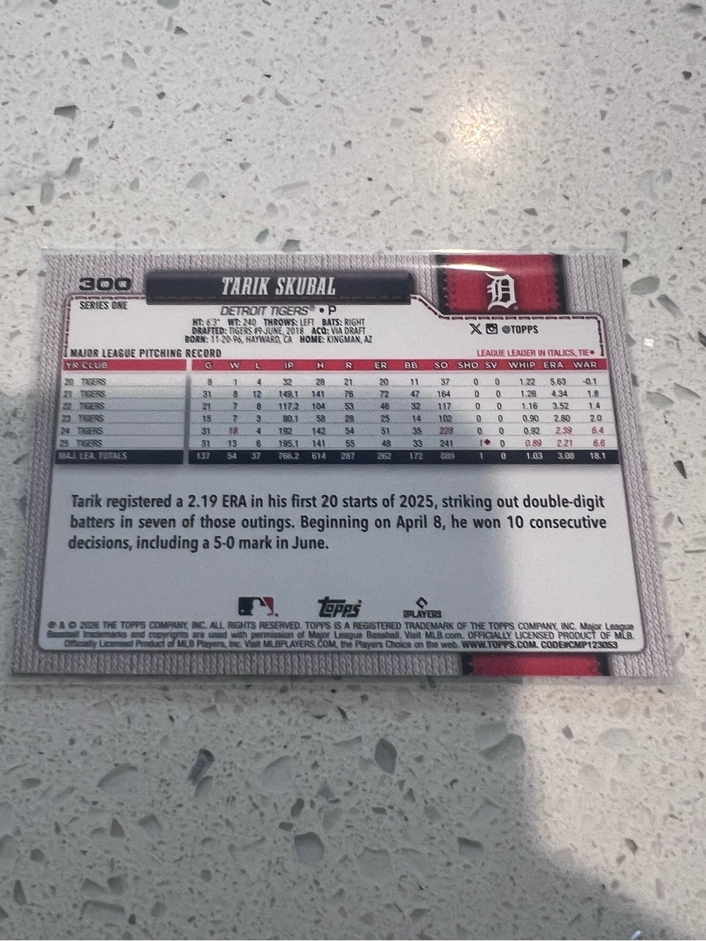 Topps 2026 Tarik Skubal - Picture 2 of 2